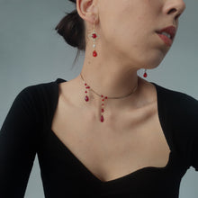 Load image into Gallery viewer, Alva Ruby Assymmetric Earrings
