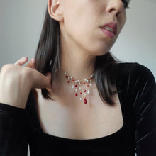 Load image into Gallery viewer, Abigail Ruby and Pearl Necklace
