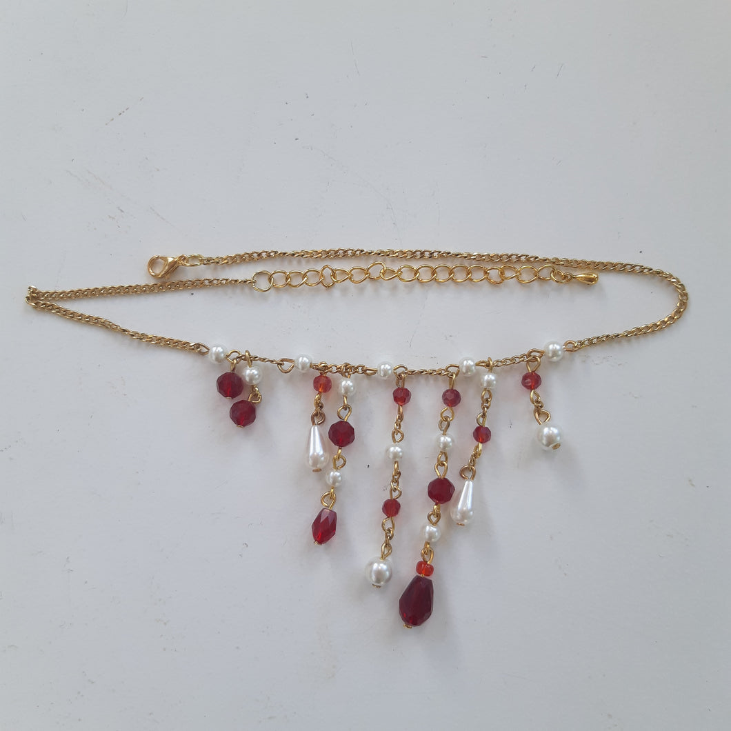 Abigail Ruby and Pearl Necklace