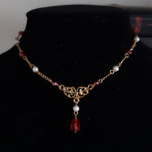 Load image into Gallery viewer, Aurelia Ruby and Pearl Necklace
