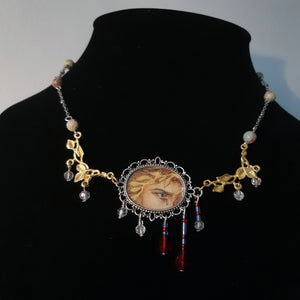 Crying Lucifer Hand Drawn Necklace