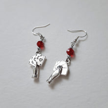 Load image into Gallery viewer, All Aces Silver Earrings
