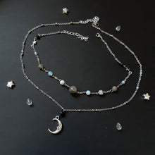 Load image into Gallery viewer, Milky Way and Moon Necklace Set
