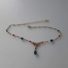 Load image into Gallery viewer, Aurelia Ruby and Emerald Necklace
