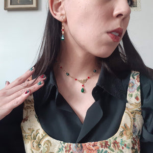 Aurelia Ruby and Emerald Necklace