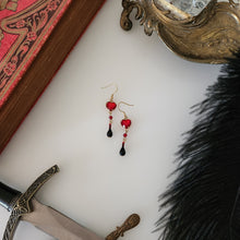 Load image into Gallery viewer, Aimee Dark Bloods Earrings
