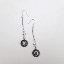 Load image into Gallery viewer, Nova Silver Hand Drawn Earrings
