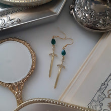 Load image into Gallery viewer, Gawain Emerald Earrings
