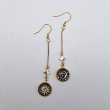 Load image into Gallery viewer, Nova Golden Hand Drawn Earrings
