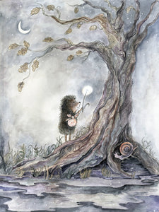 Hedgehog in the Fog Print